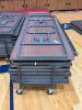 (8) - CT. SET OF FOLDING TABLES WITH ROLLING RACK