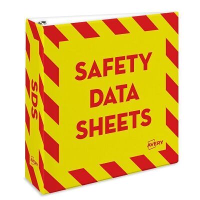 DESCRIPTION: (12) RING BINDER FOR SAFETY DATA SHEETS BRAND/MODEL: AVERY SDS #18952 SIZE: 3" RETAIL$: 17.99 QTY: 12