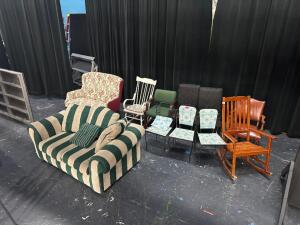 ASSORTED CHAIRS AND FURNITURE