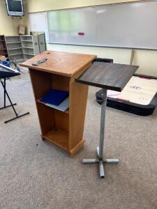 PODIUM AND MUSIC SHEET STAND