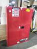 DESCRIPTION: (1) FLAMMABLES SAFETY CABINET BRAND/MODEL: JUSTRITE #6VTG7 INFORMATION: RED SIZE: STD, 60 GAL, 43 IN X 18 IN X 65 IN, RED, SELF-CLOSING, - 3