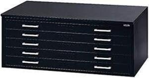 DESCRIPTION: (1) STEEL FLAT C-FILE BRAND/MODEL: MAYLINE/C-FILE INFORMATION: BLACK, MINOR CONDITION, MUST COME INTO INSPECT/GRAY/5-DRAWERS SIZE: 46-3/4