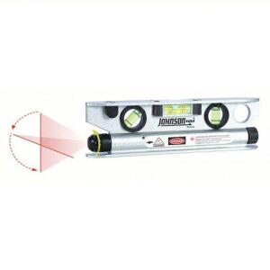 DESCRIPTION: (1) MAGNETIC LASER TORPEDO LEVEL BRAND/MODEL: JOHNSON #1YRR9 INFORMATION: RED LASER SIZE: 1 BEAMS, 1 DOTS, 2 LINES, RED, 90 FT RANGE W/O