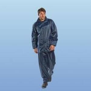 DESCRIPTION: (4) HARD WEARING WATERPROOF AND WINDPROOF RAIN SUIT BRAND/MODEL: PORTWEST #L440 INFORMATION: NAVY SIZE: LARGE RETAIL$: $26.05 EA QTY: 4