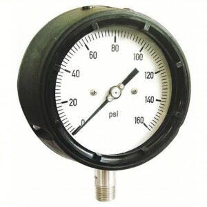 DESCRIPTION: (2) INDUSTRIAL PRESSURE GAUGE BRAND/MODEL: PRODUCT NUMBER #36JV22 INFORMATION: BLACK SIZE: 0 TO 1,000 PSI, 4 1/2 IN DIAL, 1/2 IN NPT MALE