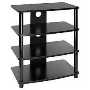 DESCRIPTION: (1) TV STAND BRAND/MODEL: MOUNT IT #MI-868 INFORMATION: BLACK SIZE: 4 SHELF RETAIL$: $104.99 EA QTY: 1