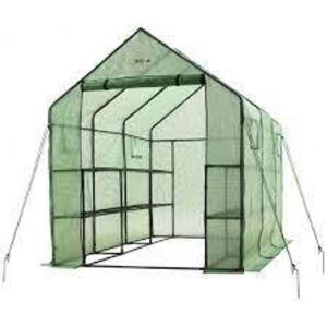 DESCRIPTION: (1) VERY SPACIOUS AND STURDY WALK IN PORTABLE GARDEN GREENHOUSE BRAND/MODEL: OGROW #OG11767-PE INFORMATION: GREEN, WITH WINDOWS SIZE: 2 T