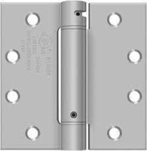 DESCRIPTION: (6) SPRING HINGE BRAND/MODEL: DELTANA #DSH45U32D INFORMATION: BRUSHED STAINLESS STEEL SIZE: 4.5" X 4.5" X 3.4 SP RETAIL$: $29.49 EA QTY: