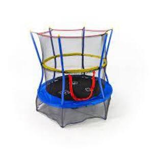 DESCRIPTION: (1) MINI TRAMPOLINE WITH ENCLOSURE BRAND/MODEL: SKYWALKER #SWTC055.6 RETAIL$: $100.00 EA QTY: 1