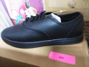 DESCRIPTION: (1) PAIR OF WOMENS WORK SHOES BRAND/MODEL: TREDSAFE INFORMATION: BLACK SIZE: SIZE 10 RETAIL$: $45.08 EA QTY: 1