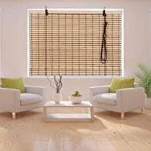 DESCRIPTION: (1) BAMBOO WOODEN DRAPE QTY: 1