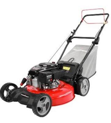 DESCRIPTION: (1) GAS SELF-PROPELLED LAWN MOWER BRAND/MODEL: POWERSMART #PSM251SH INFORMATION: RED SIZE: 21" 170CC RETAIL$: $319.99 EA QTY: 1