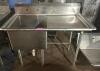 48" SINGLE WELL STAINLESS SINK W/ RIGHT SIDE DRAIN BOARD