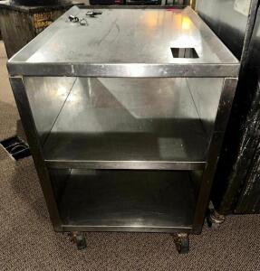 30" X 24" ALL STAINLESS ROLL ABOUT CABINET.