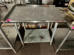 36" X 30" STAINLESS TABLE