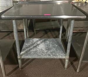 36" X 30" STAINLESS TABLE W/ 1" BACK SPLASH