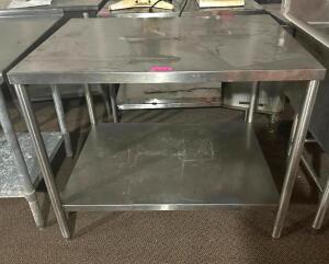 42" X 30" ALL STAINLESS TABLE