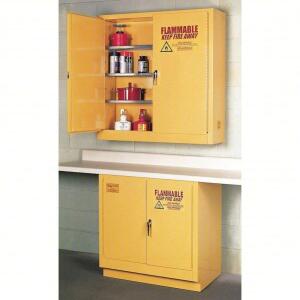 DESCRIPTION: (1) FLAMMABLES SAFETY CABINET BRAND/MODEL: EAGLE #6YG13 INFORMATION: YELLOW SIZE: UNDERCOUNTER, 22 GAL, 35 IN X 22 IN X 35 IN, SELF-CLOSI