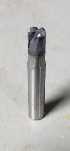 DESCRIPTION: (4) SOLID CARBIDE SQ END MILL BRAND/MODEL: SECO 180030R200Z4-MEGA-64 SIZE: 10MM D 2MM LOC QTY: 4