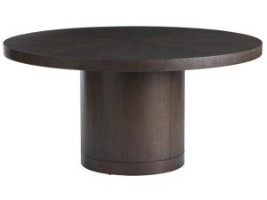 DESCRIPTION: BUTERA PARK CITY 60" DINING TABLE BRAND/MODEL: BARCLAY 01-0930-875 INFORMATION: RADIAL MATCHED WOODEN TOP ON A WOODEN PEDESTAL RETAIL$: $