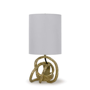 DESCRIPTION: MINI KNOT LAMP IN SOFT GOLD BRAND/MODEL: REGINA ANDREW 13-1134GLD RETAIL$: $247.00 QTY: 1