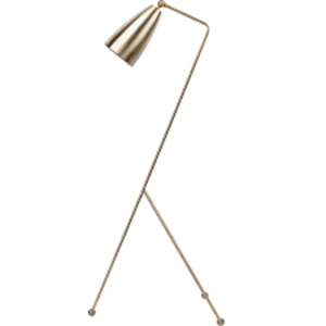 DESCRIPTION: LUCILLE FLOOR LAMP IN ANTIQUE BRASS BRAND/MODEL: NUEVO LIVING HGRA226 RETAIL$: $286.00 QTY: 1