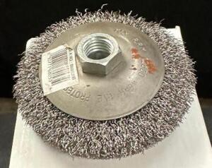 (3) 4" COARSE CRIMP BEVELED WIRE BRUSH