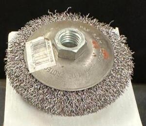 (3) 4" COARSE CRIMP BEVELED WIRE BRUSH