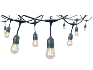 12-LIGHT INDOOR/OUTDOOR 24' STRING LIGHT WITH S14 FILAMENT LED BULBS