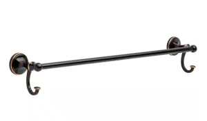 24" TOWEL BAR IN, TOWEL HOOK, AND TOILET PAPER HOLDER IN VENETIAN BRONZE