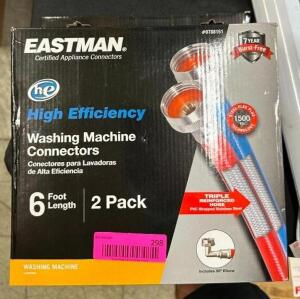 2CT PACK OF 6' HIGH EFFICIENCY WASHING MACHINE CONNECTORS