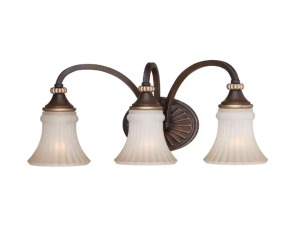 REMIS 3-LIGHT BERRE WALNUT VANITY FIXTURE