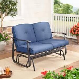 DESCRIPTION: (1) OUTDOOR BENCH SEAT BRAND/MODEL: MAINSTAYS INFORMATION: BLUE SIZE: MUST COME INSPECT RETAIL$: $199.00 EA QTY: 1