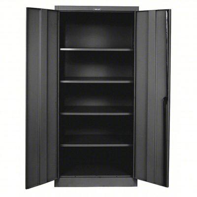 DESCRIPTION: (1) STORAGE CABINET BRAND/MODEL: HALLOWELL #34A366 INFORMATION: BLACK SIZE: 48 IN X 24 IN X 78 IN, SWING HANDLE & KEYED, 20 GA PANEL THIC