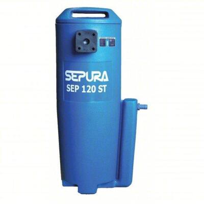 DESCRIPTION: (1) OIL AND WATER SEPARATOR BRAND/MODEL: NANO SEPURA #45RC48 INFORMATION: BLUE SIZE: 30 HP MAX AIR COMPRESSOR HP, 120 CFM, 1/2 IN, NPT, S