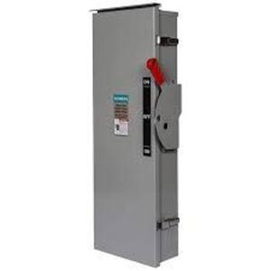 DESCRIPTION: (1) HEAVY DUTY DOUBLE THROW SAFETY SWITCH BRAND/MODEL: SIEMENS #DTNF363R INFORMATION: GRAY SIZE: 3 PHASE, 100 AMP, 600V - 250VDC RETAIL$: