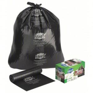 DESCRIPTION: (1) CASE OF (150) RODENT REPELLENT TRASH BAGS BRAND/MODEL: MINT-X #14L026 INFORMATION: BLACK SIZE: 38"W 60" H 60 GAL RETAIL$: $76.09 TOTA