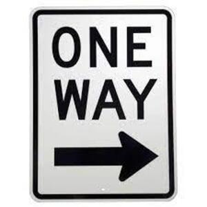 (1) ONE WAY SIGN