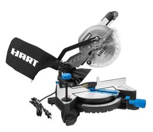 DESCRIPTION: (1) 7 1/4" COMPOUND MITER SAW BRAND/MODEL: HART/HTMS01 INFORMATION: 0-45 DEGREE ADJUSTABLE BEVEL, INCLUDES 24T CARBIDE TIPPED BLADE RETAI