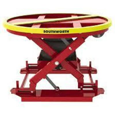 DESCRIPTION: (1) PALLET POSITIONER AND LEVEL LOADER BRAND/MODEL: SOUTHWORTH #4ZC16 INFORMATION: RED AND YELLOW SIZE: COMPRESSION SPRING, AUTO LIFT, 4,