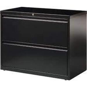 DESCRIPTION: (1) LATERAL FILE CABINET 5 DRAWER BRAND/MODEL: HIRSH #HL10000 INFORMATION: BLACK SIZE: 42" W 18.5"D 28"H RETAIL$: $637.24 EA QTY: 1