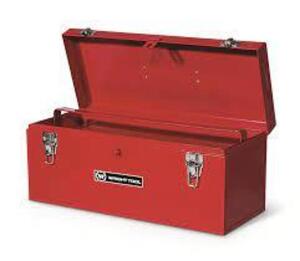 DESCRIPTION: (1) MECHANICS TOOL BOX BRAND/MODEL: WRIGHT TOOLS INFORMATION: RED, JUST TOOL BOX, NO TOOLS INCLUDED SIZE: 12" W X 9" H X 8-3/4" D RETAIL$