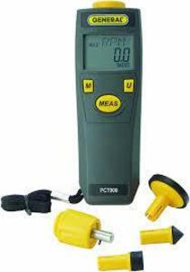 DESCRIPTION: (1) CONTACT/NON-CONTACT TACHOMETER BRAND/MODEL: GENERAL TOOLS #PCT900 INFORMATION: BLACK WITH YELLOW RETAIL$: $198.72 EA QTY: 1