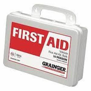 DESCRIPTION: (3) FIRST AID KIT BRAND/MODEL: 463L89 SIZE: 10 PERSON RETAIL$: $34.26 EA QTY: 3