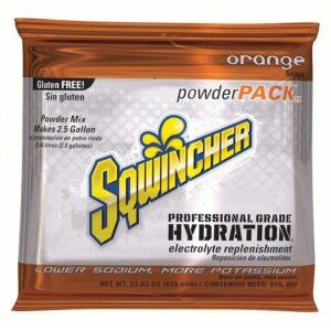 DESCRIPTION: (5) PACKS OF SPORTS DRINK CONCENTRATE POWDER BRAND/MODEL: SQWINCHER #1UFJ5 INFORMATION: ORANGE SIZE: MAKES 2.5 GALLON EA RETAIL$: $6.00 E