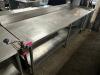 8' X 30" STAINLESS TABLE W/ 4" BACK SPLASH - 2