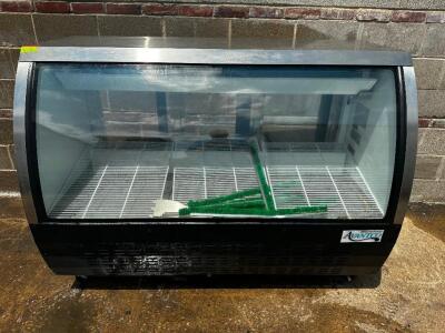 AVANTCO 64" CURVED GLASS DELI COOLER - POWERED ON AND WORKING