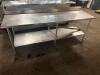 8' X 30" ALL STAINLESS TABLE W/ 4" BACK SPLASH - 2