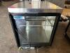 STANDEX SINGLE GLASS DOOR MERCHANDISER COOLER. POWERS ON AND COOLING - 6