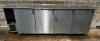 GLASTENDER 108" THREE DOOR STAINLESS BACK BAR COOLER - POWERS ON AND COOLING